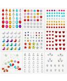 9 Sheets Self-Adhesive Rainbow Face Gems - Rhinestone Stickers for Makeup & Nail Art | Festival Glitter Jewels for Parties - Buy Online on GoSupps.com