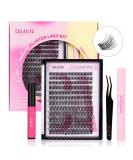 Calailis DIY Eyelash Extensions Set - 168 Pieces D Curl Individual Eyelashes Adhesive Remover & Applicator - Premium Lash Extension Kit (703) for Perfect Home Application - Buy Online on GoSupps.com