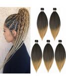 Pre-Stretched Braiding Hair Extensions - 5 Bundles of Yaki Synthetic Hair Medium Brown & Dark Blonde 26 - Perfect for Crochet Twists - Buy Online on GoSupps.com