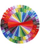 Outuxed 120pcs Mixed Nylon Coil Zippers - 7.8, 12, 16 Inches - Colorful Sewing Zippers for Tailor Crafts - 20 Assorted Colors - Buy Online on GoSupps.com