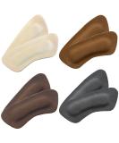 Comfort Heel Pads for Shoes - Leather Cushions for Heel Pain Relief & Blister Prevention | High Heel Comfort Pads for Men & Women (4 Pairs - Buy Online on GoSupps.com
