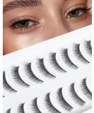 10 Pairs Naturally Looking C-Curl Thin Band Reusable Eyelashes - Wispy D-M05 (10mm) for Stunning Eyes - Buy Online on GoSupps.com