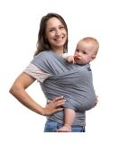 CuddleBug Baby Wrap Sling Carrier - Hands Free, Stretch Fabric - Ideal for Newborns & Toddlers up to 36 lbs - Perfect for Baby Showers - One Size Fits All (Grey) - Buy Online on GoSupps.com