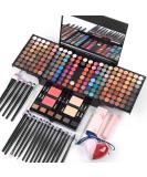 190 Color Makeup Palette Gift Set for Women with Brushes, Eyeliner, Mirror, and More - Buy Online on GoSupps.com