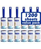 1200 Sheets Lint Roller Set - 6 Upgraded Handles & 6 Refills | Best Pet Hair Remover for Clothes Furniture & Carpets - Portable & Effective - Buy Online on GoSupps.com