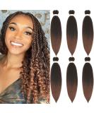 Xusuperb Pre-Stretched Braiding Hair 16 Ombre Extensions - 6 Packs Soft Yaki-Textur Kanekalon Braids (T1B/30#) - International Shipping Available - Buy Online on GoSupps.com