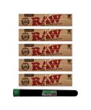 RAW Classic King Size Slim Rolling Papers 5 Pack with American Rolling Club Tube - Buy Online on GoSupps.com