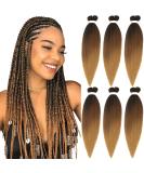 Xusuperb Short Pre Stretched Braiding Hair Ombre 20 inch Easy Braids Extensions Black Brown Blond Kanecalon Kunsthaar 6 Packs Soft Yaki-Textur braids Hair extensions (T1B/30/27#) 50.8 cm (6 Series) T1b/30/27# - Buy Online on GoSupps.com