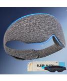 Sleep Eye Mask for Men & Women | 100% Blackout 3D Eye Mask for Side Sleepers - Pressure-Free Comfort - Grey - Buy Online on GoSupps.com