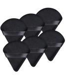 Triangle Makeup Powder Puff - Soft Reusable Velours Sponges (6 pcs | Black) for Flawless Application - Buy Online on GoSupps.com
