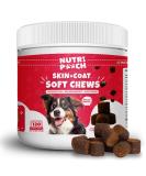 NutriPooch Skin And Coat Dog Supplements - 120 Dog Chews - UK Vet-Approved Allergy Relief for Dogs - Soft Dog Treats for Itchy Skin Shiny Coat Reduce Shedding with Omega 3 Biotin & Collagen - Buy Online on GoSupps.com