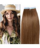 Buy SEGO Tape Extensions Real Hair - 20 Wefts/30g Light Brown #6-2 (18 /45cm) - Premium Adhesive Hair Extension Glue - Buy Online on GoSupps.com