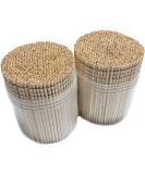 Makerstep 1000 Wooden Toothpicks Ornate Handle in Toothpicks Holder Container 2 Packs of 500, Good for Craft, Party, Cocktail Picks, Cleaning Teeth, Appetizer. - Buy Online on GoSupps.com