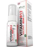 Vegan Vitamin B12 Spray 200g 50ml - Natural Apple & Blackcurrant Flavor - with CoQ10, Chromium & Green Tea Extract - Nu U Nutrition - Buy Online on GoSupps.com