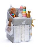 Cradle Star Hanging Diaper Caddy Organizer - Nursery Baby Organizer with Multiple Pockets - Diaper Storage and Changing Table Organizer - Gray Standard Grey - Buy Online on GoSupps.com