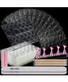 Teenitor Nail Adhesive Tabs with Nail Stand and Accessories - 20 Sheets Double Sided Glue Stickers, 2 Nail Files, 5 Orange Wood Sticks, Magnetic Fake Nail Holder - Buy Online on GoSupps.com
