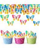 Alegre Edible Butterflies - 40 Colorful Cake & Cupcake Toppers for Weddings & Birthdays | International Shipping - Buy Online on GoSupps.com