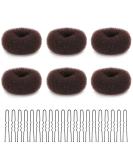 Aivwis 6 Pcs Small Hair Bun Maker Set for Kids | DIY Hair Styles Magic Twist Styling Accessories | Includes 20 Bobby Pins - Brown - Buy Online on GoSupps.com