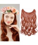 Silk-Co Light Orange 50cm Hair Extensions with Rubber Band - Adjustable Invisible Corrugated Synthetic Hair for Women - Buy Online on GoSupps.com