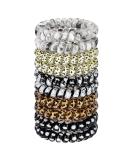 Jesslab Spiral Hair Ties - 10 Traceless Telephone Cable Ponytail Holders | No-Damage Hair Accessories for Women & Girls | Color Sorted (#16) - Buy Online on GoSupps.com