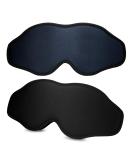 Premium Sleep Masks for Men & Women - 3D Contoured Blackout Eye Cover for Travel Side Sleepers & Lash Extensions - Soft Memory Foam Available in Black & Blue - Buy Online on GoSupps.com