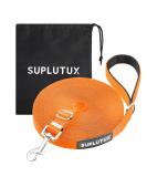 Suplutux 15m Dog Leash with Storage Bags - Durable Training Line for Large & Small Dogs - D-Carabiner & Grip Pad - Orange - Buy Online on GoSupps.com