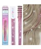 6-Piece Fairy Pink Clip-in Hair Tinsel Kit - Heat Resistant 23.6 Glitter Tinsel Extensions for Women, Girls, Kids - Buy Online on GoSupps.com
