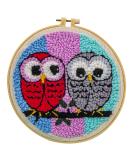 Maydear Punch Needle Starter Kit - Owl Couple Design | Beginner Cartoon Rug Hooking Set with Embroidery Pen and Hoop - Buy Online on GoSupps.com