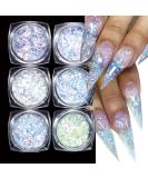 GZSYY Nail Glitter Sequins Set - 6PCS Holographic Nail Color Powder for Sparkly Nails | International Shipping - Buy Online on GoSupps.com