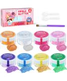 Essential Glitter Set - 8 Food-Grade Colors for Drinks & Desserts | 100% Edible Glitter Powder (24g) - Buy Online on GoSupps.com