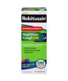 Robitussin Maximum Strength Nighttime Cough DM Medicine for Adults - 8 Fl Oz, Berry Flavor - Buy Online on GoSupps.com
