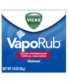 Vicks VapoRub Cough Suppressant Chest and Throat Topical Analgesic Ointment 1.76 Ounce mint 1.76 Ounce (Pack of 1) - Buy Online on GoSupps.com