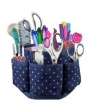 SINGER Sewing Storage Desktop Spinner in Navy with Pink Polka Dots - Buy Online on GoSupps.com