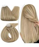 UGEAT Microring Extensions | Real Human Hair Goldblond Highlight Extensions | 35cm 50g #16/22 Remy Hair - Buy Online on GoSupps.com