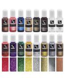 GR Metallic Alcohol Ink Set -16 Metallic Colors Alcohol Based Ink for Resin Art, Fluid Art,Resin Craft,Resin Petri Dish,Alcohol Ink Paint for Yupo,Tumbler - Buy Online on GoSupps.com