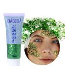 Prreal Body Glitter Gel 50ml - Holographic Face & Body Sequins Chunky Glitter for Makeup Eyeshadow & Nails - Festival Ready Shimmer #Green - Buy Online on GoSupps.com