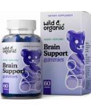 Wild Organic Brain Booster Gummies - Cognitive Function Support with Ashwagandha Bacopa Ginkgo Biloba - 60 Chewables - Buy Online on GoSupps.com