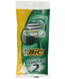 BIC Comfort 2 Twin Blade Disposable Razors - 5 Pack | International Shipping Available - Buy Online on GoSupps.com
