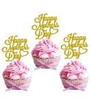 12 Pcs Mothers Day Cupcake Toppers Gittler Happy Mothers Day Cake Toppers Gold Cake Toppers with Love Heart for Best Mom Mothers Day Decorations - Buy Online on GoSupps.com