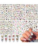 Cute Cartoon Nail Art Sticker Decals - 3D Self-Adhesive Designer Stickers for Women, Kids, and Girls - Manicure Decoration Supplies - 6 Sheets - Buy Online on GoSupps.com
