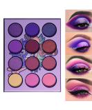 DE'LANCI Hawaii Blueberry Purple Eyeshadow Palette- 12 Shades, Ultra Pigmented Matte & Shimmer, Professional Mini Makeup Pallet - Buy Online on GoSupps.com