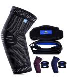 ABYON Medical Grade Elbow Compression Sleeve + Tennis Elbow Brace (3pcs) | Support Gear for Elbow Pain, Tendonitis, Arthritis | Men and Women - Medium Black - Buy Online on GoSupps.com