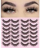8D Faux Mink Fluffy Eyelashes - 14 Pairs Natural Look False Short Fake Lashes | F6 (11-17mm) - Buy Online on GoSupps.com
