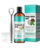 Whitening Pulling Oil - Natural Coconut Oil Mouthwash for Plaque & Tartar Removal | 8 Fl Oz Oil Pulling Solution & Kit - Buy Online on GoSupps.com