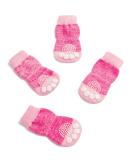 Pet Heroic Indoor Anti-Slip Socks for Dogs & Cats - 8 Sizes S to 5XL - Silicone Gel Paw Protection & Traction - Pink - Buy Online on GoSupps.com