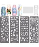 Feather Nail Art Stamping Kit - 4 Templates, Stamper, Scraper, Dreamcatcher Plates for DIY Manicure - Style 1 - Buy Online on GoSupps.com