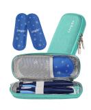 Insulin Cooler Travel Case | Diabetic Pen Carrying Bag with 2 Ice Packs - Green - Buy Online on GoSupps.com