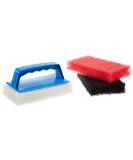 Star brite Scrub Pad with Handle - 3 Textures Scrub Pad Kit (3 Pads) - Easy Cleaning Solution - Buy Online on GoSupps.com