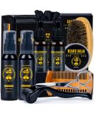 Premium Bartset: Complete Beard Growth Kit for Men - Oil Shampoo Comb & Scissors | Ideal Gifts for Him - Buy Online on GoSupps.com