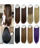 Buy Hidden Halo Hair Extensions - Invisible Wire Curly & Straight Synthetic Hair 22 Inch Dark Black - Pack of 1 - Buy Online on GoSupps.com